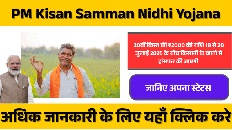 PM Kisan Samman Nidhi Yojana: 20वीं किस्त आज? जानें पूरी अपडेट!